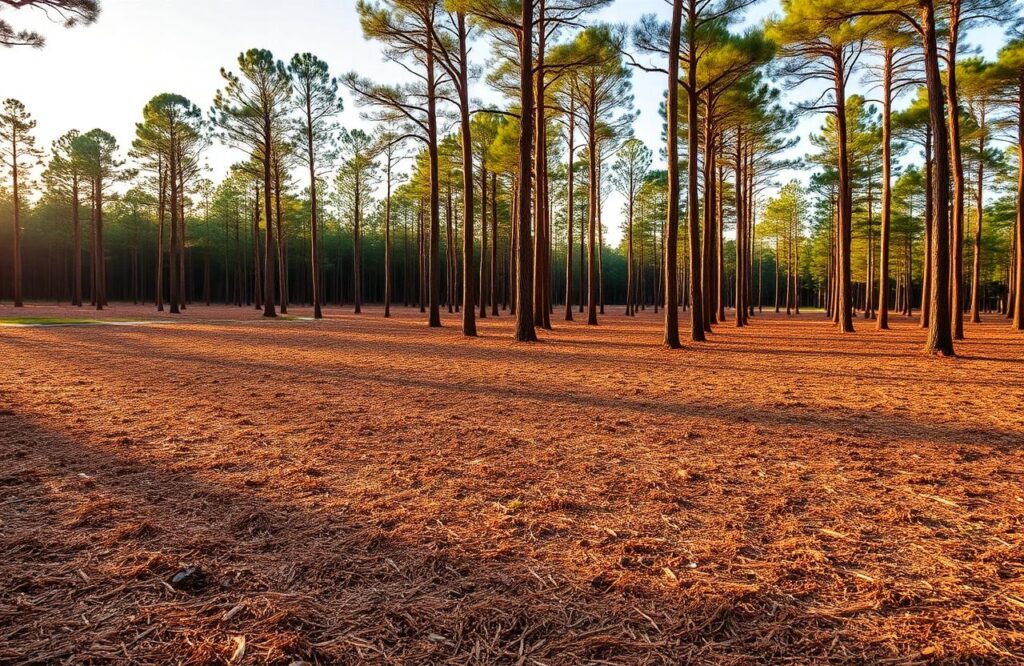 Cleared pine forest